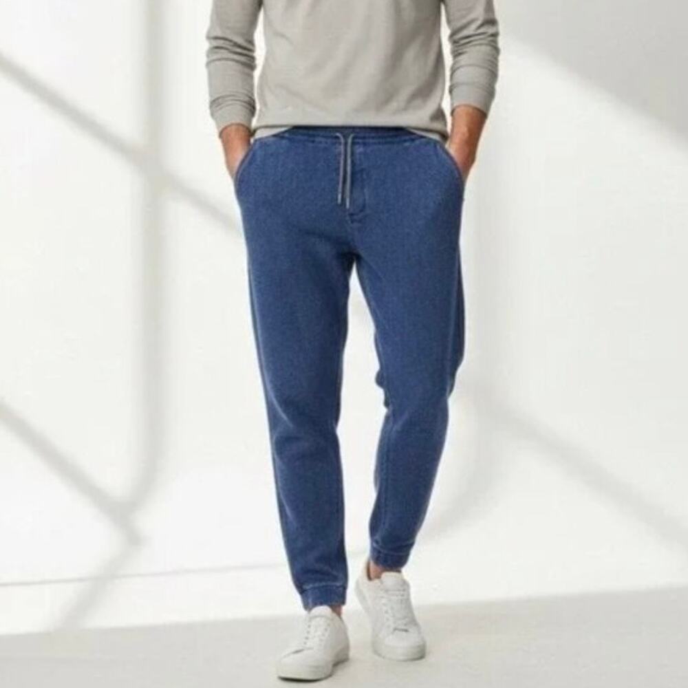 Taylor Stitch The Après Pant in Washed Indigo Sashiko - Blue - Size M